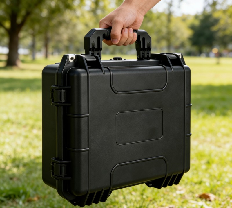 Kotak keras pegang tangan ergonomik