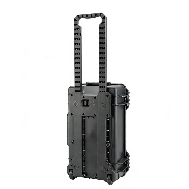 Kotak keras mudah alih dengan rod tarik takal